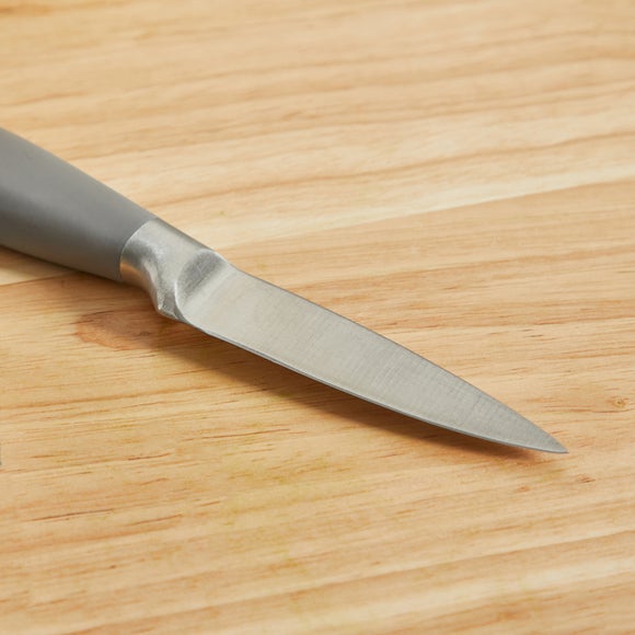 Grey Knife Block with Five Knives Dunelm