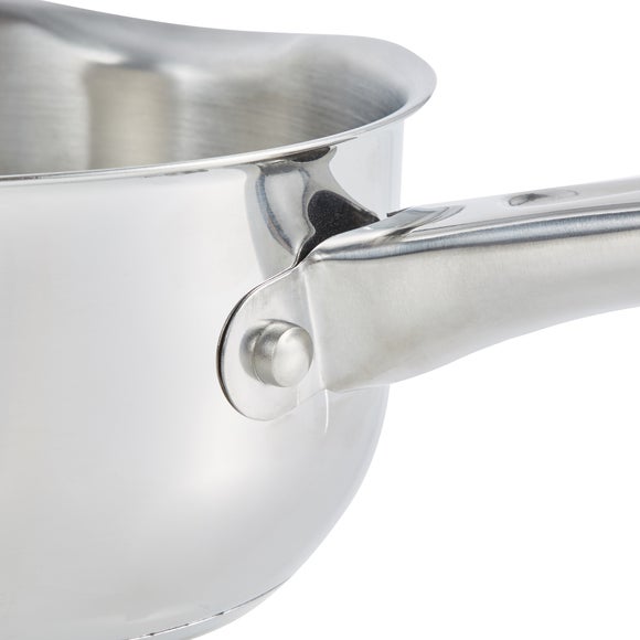 Dunelm Essentials 14cm Stainless Steel Milk Pan Dunelm