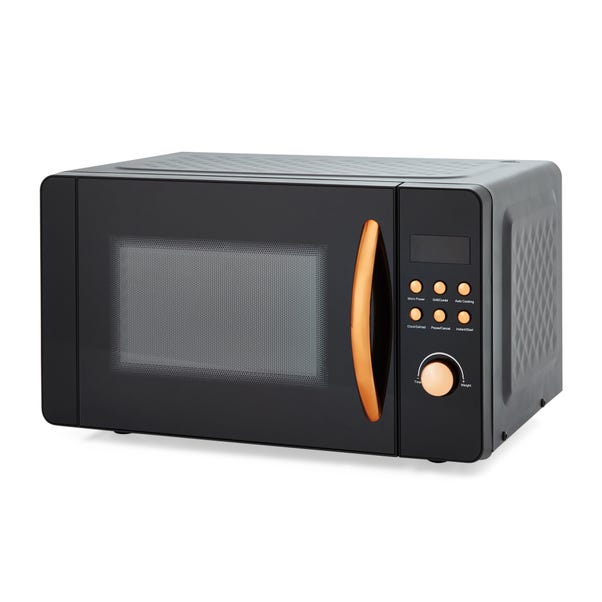 Elements 20L 800W Black and Copper Microwave | Dunelm