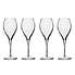 Set of 4 White Wine Glasses Clear