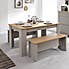 Lancaster 150cm Dining Table and Bench Set Grey