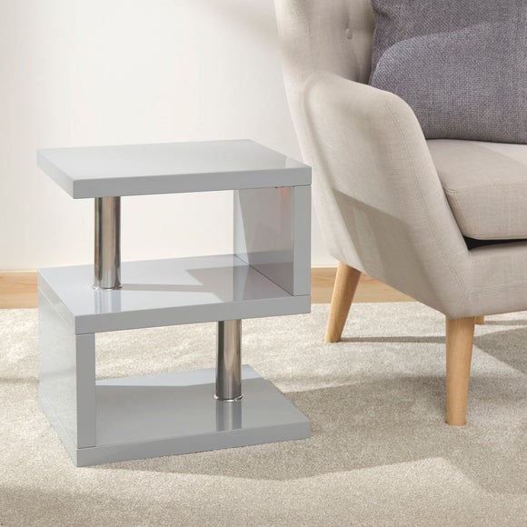 white gloss side table dunelm