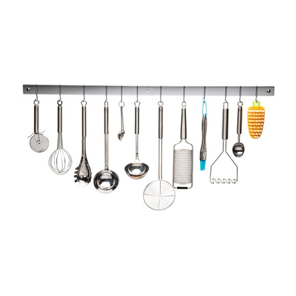 Hahn Metro 91cm Chrome Wall Utensil Rail Dunelm