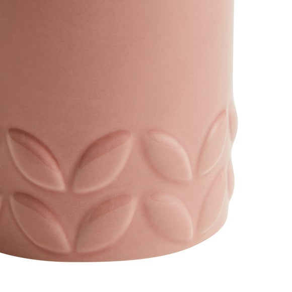Small Blush Leaf Plant Pot Dunelm
