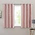Chenille Pale Pink Eyelet Curtains Pink undefined