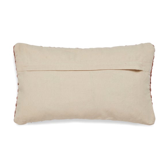 Textured Pom Pom Blush Cushion Dunelm