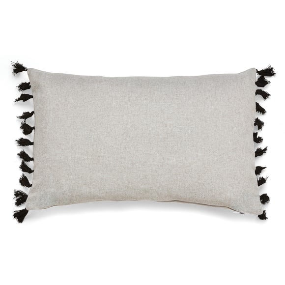 Zebra Embroidered Grey Cushion Dunelm