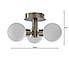 Hamptworth 3 Light Frosted Glass Semi-Flush Ceiling Fitting Silver