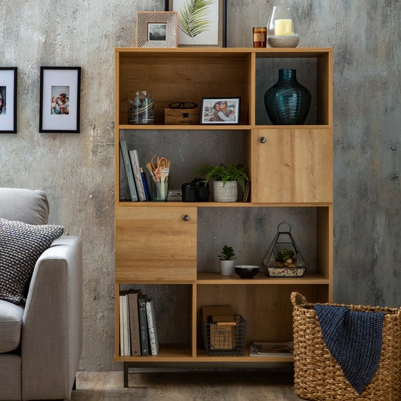 Fulton Oak Effect Bookcase Dunelm