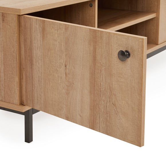 Fulton Oak Effect Wide TV Stand Dunelm