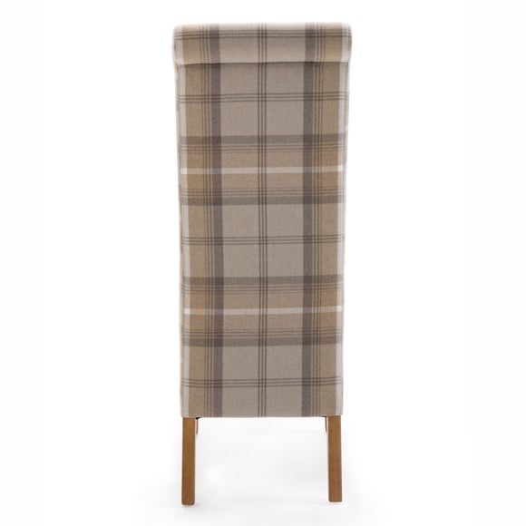 dunelm grey check dining chairs