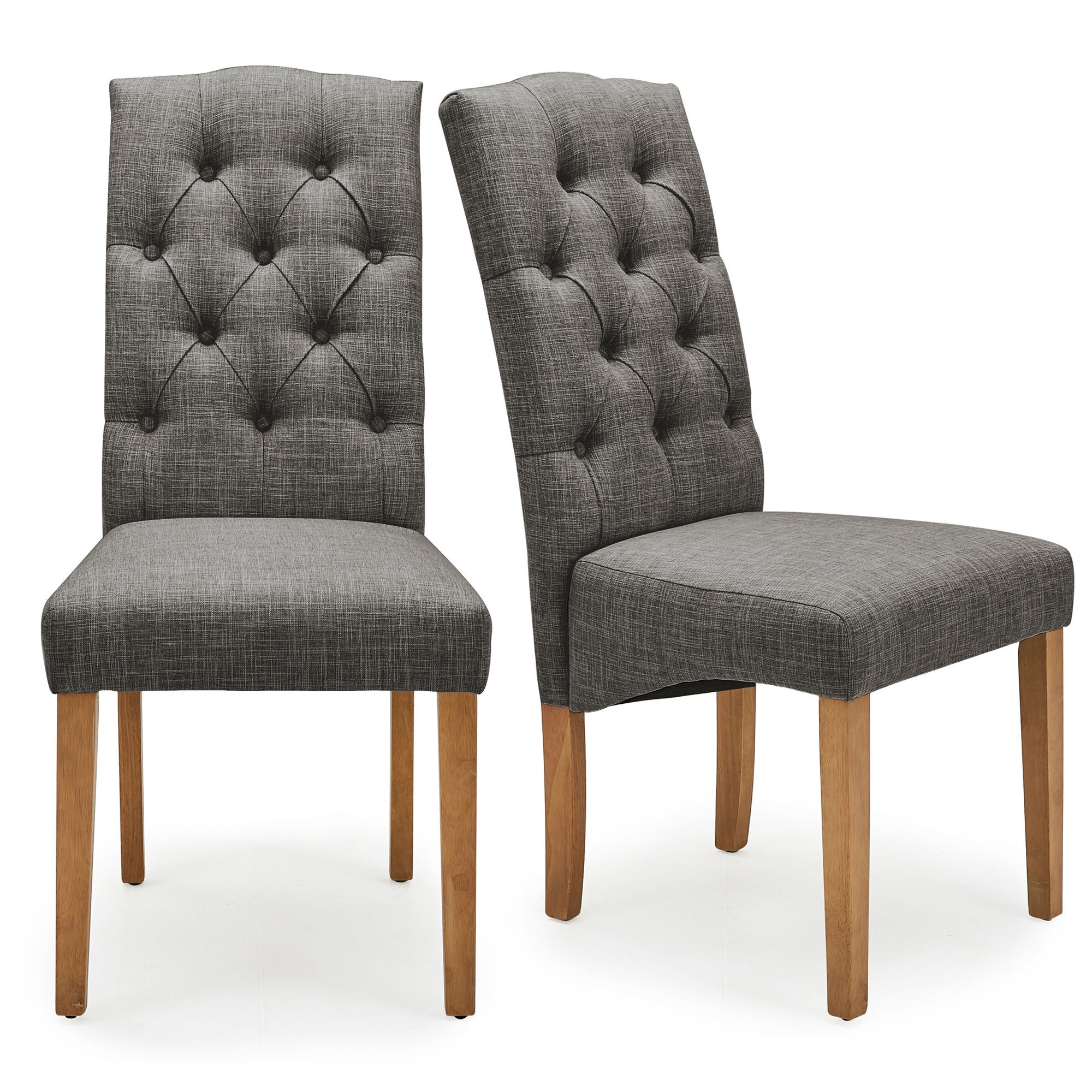 Darcy Set of 2 Dining Chairs Charcoal | Dunelm