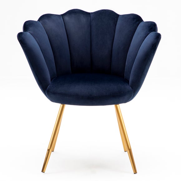 dunelm midnight blue chair