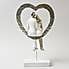 Couple in Heart Sculpture Silver