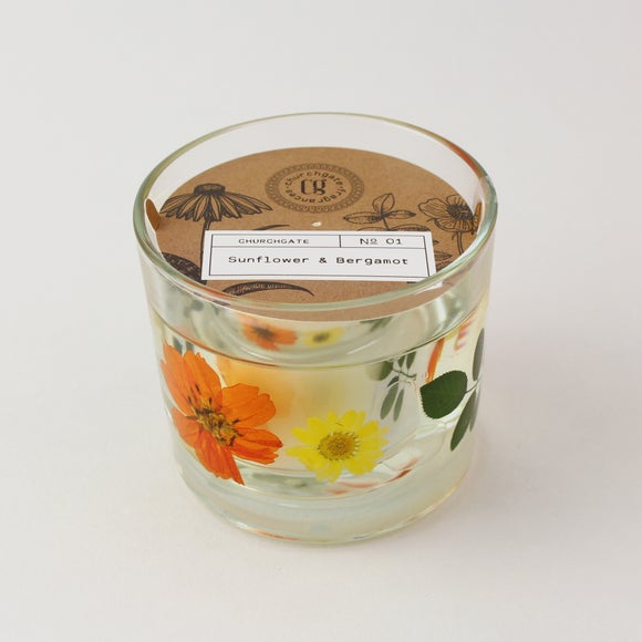 Churchgate Wildflowers Sunflower Candle Dunelm