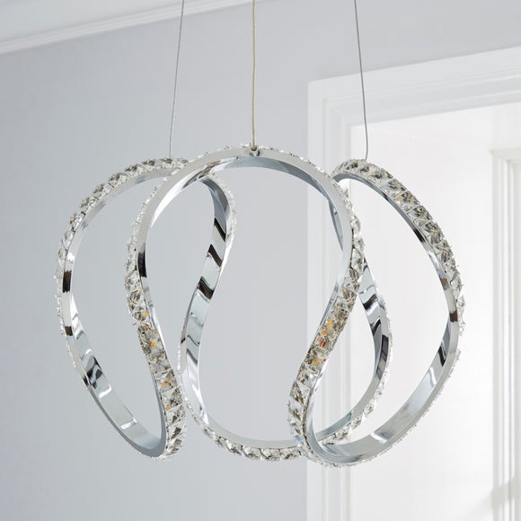 led jewel chrome ceiling fitting