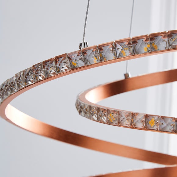 dunelm rose gold light