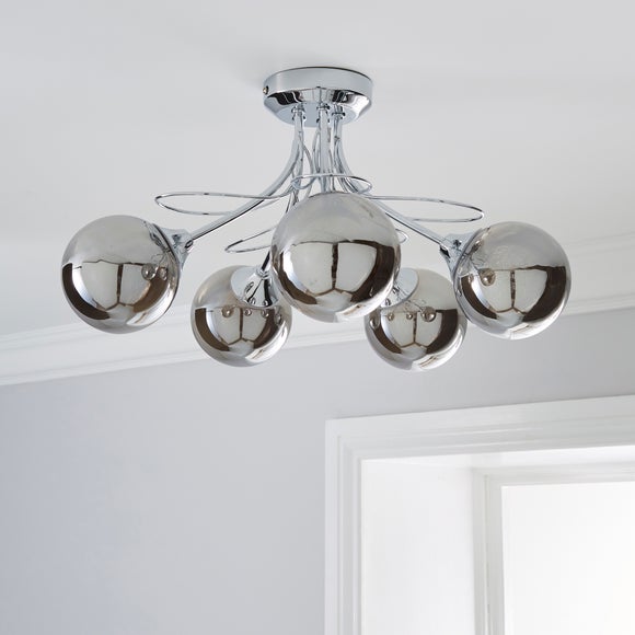 dunelm ceiling lights chrome