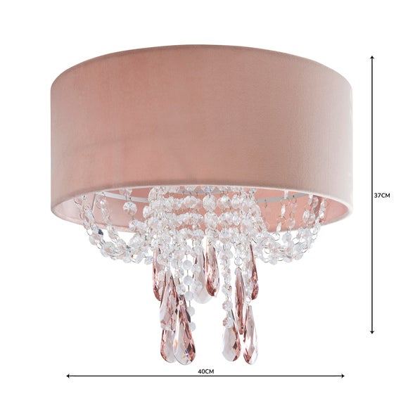 pink lampshades dunelm