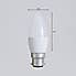 Status Branded 4 Watt BC Pearl LED Candle Bulb White