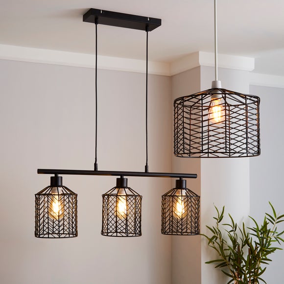 dunelm black pendant light