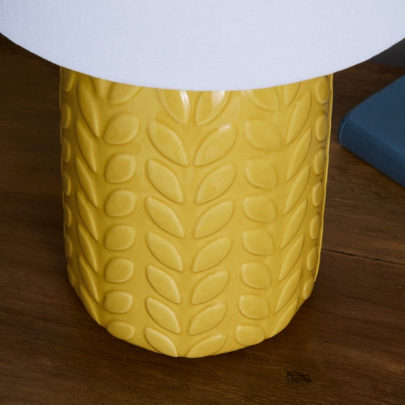 dunelm yellow table lamp