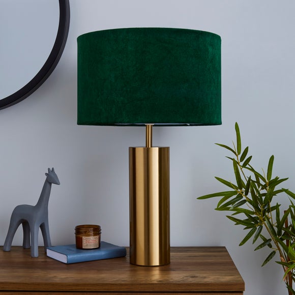 green bedside lamp