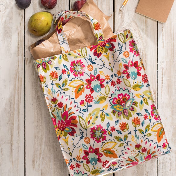 Ulster Weavers Bountiful Floral PVC Medium Reusable Shopping Bag | Dunelm