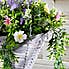 Artificial Floral Grey Hanging Basket Multi Coloured