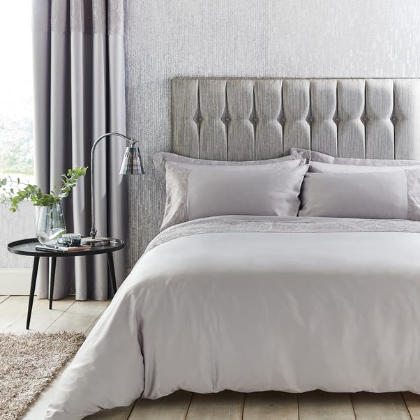 Alexei Silver Duvet Cover And Pillowcase Set Dunelm Alexei Silver Duvet Cover And, Silver Bedding King Size