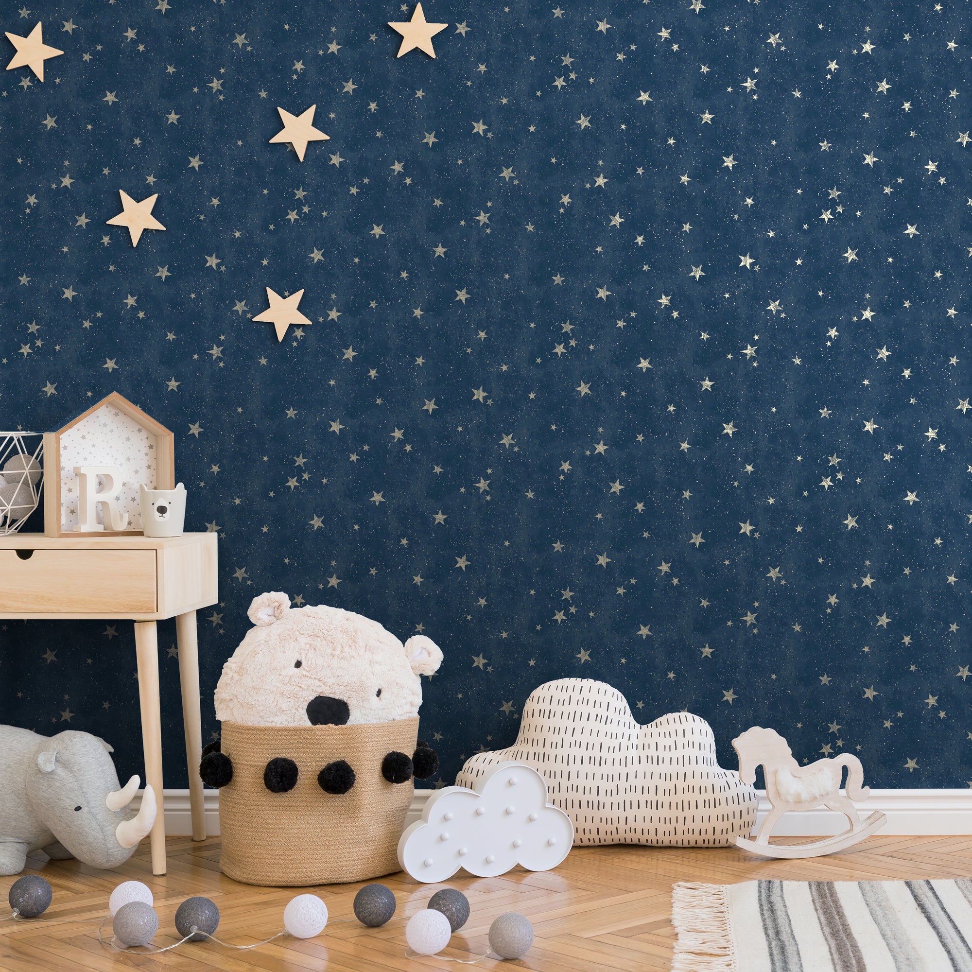 Starlight Navy Wallpaper Dunelm