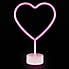 Neon Pink Heart LED Lamp Pink