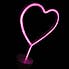 Neon Pink Heart LED Lamp Pink