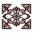Red Westwood Static Stained Glass Decal Red