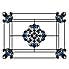 Blue Medici Static Stained Glass Decal Blue