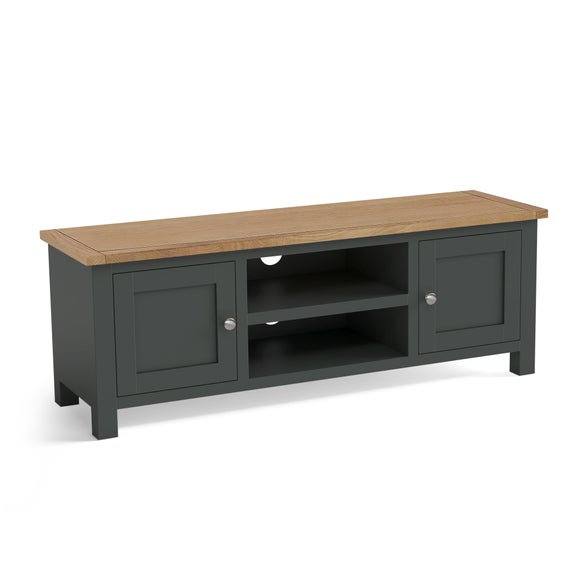 Bromley Black Wide TV Stand Dunelm
