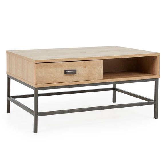 Fulton Oak Effect Lift Up Coffee Table Dunelm