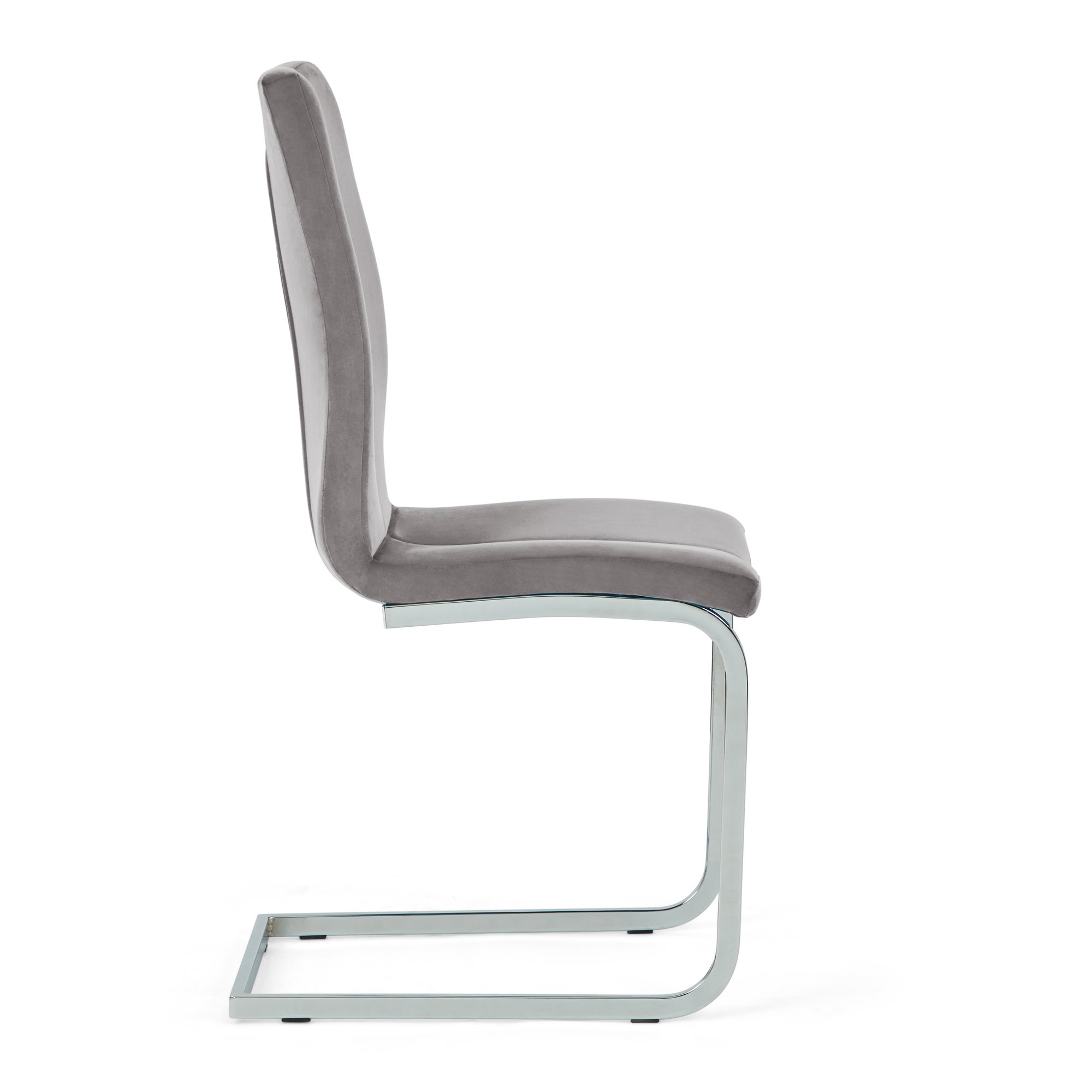 Jamison Set of 2 Dining Chairs Light Grey Velvet | Dunelm