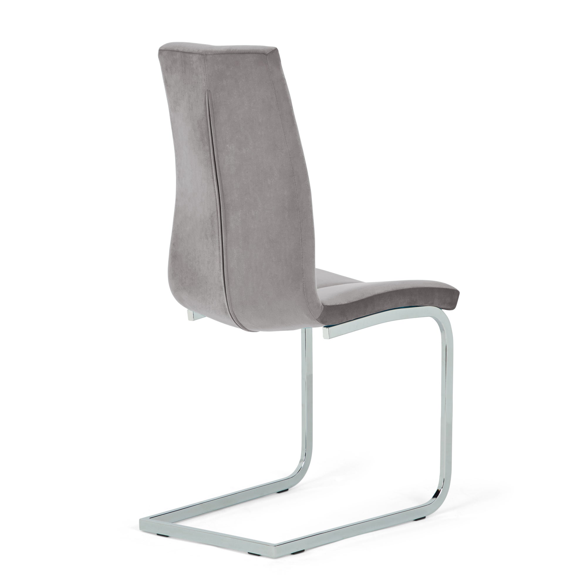 Jamison Set of 2 Dining Chairs Light Grey Velvet | Dunelm