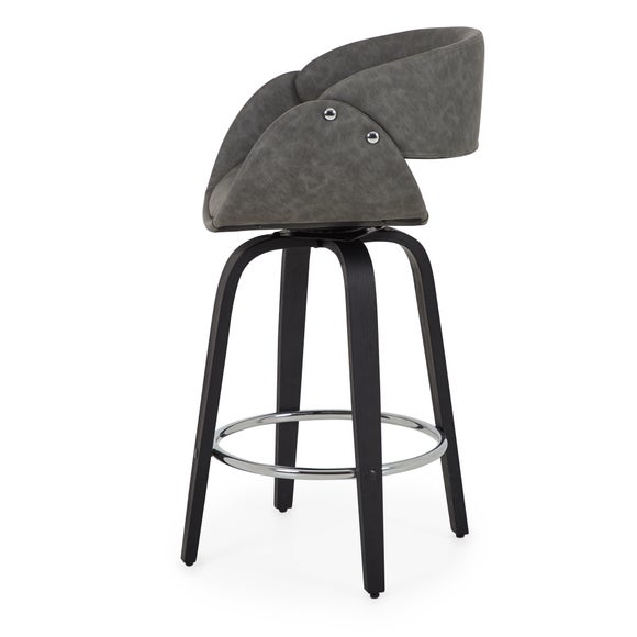 torcello bar stool grey pu leather