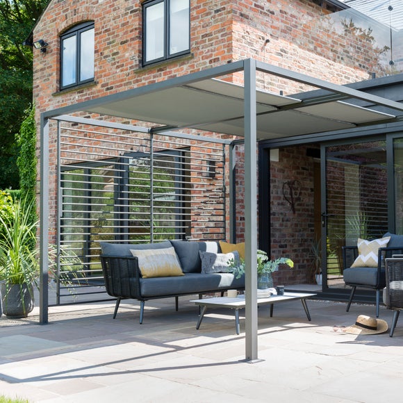 2.8m x 2.8m Sliding Roof Gazebo | Dunelm