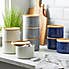 Set of 3 Navy Metal Stacking Canisters Navy