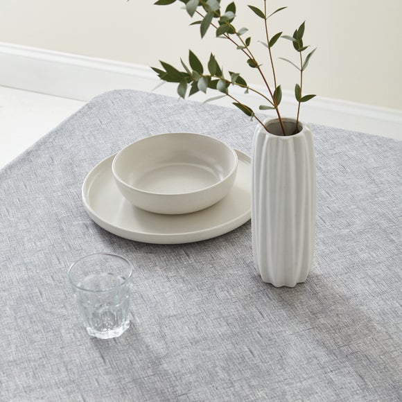 Grey Wipe Clean Tablecloth Dunelm