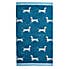 Joules Sausage Dog 100% Cotton Blue Beach Towel Blue undefined