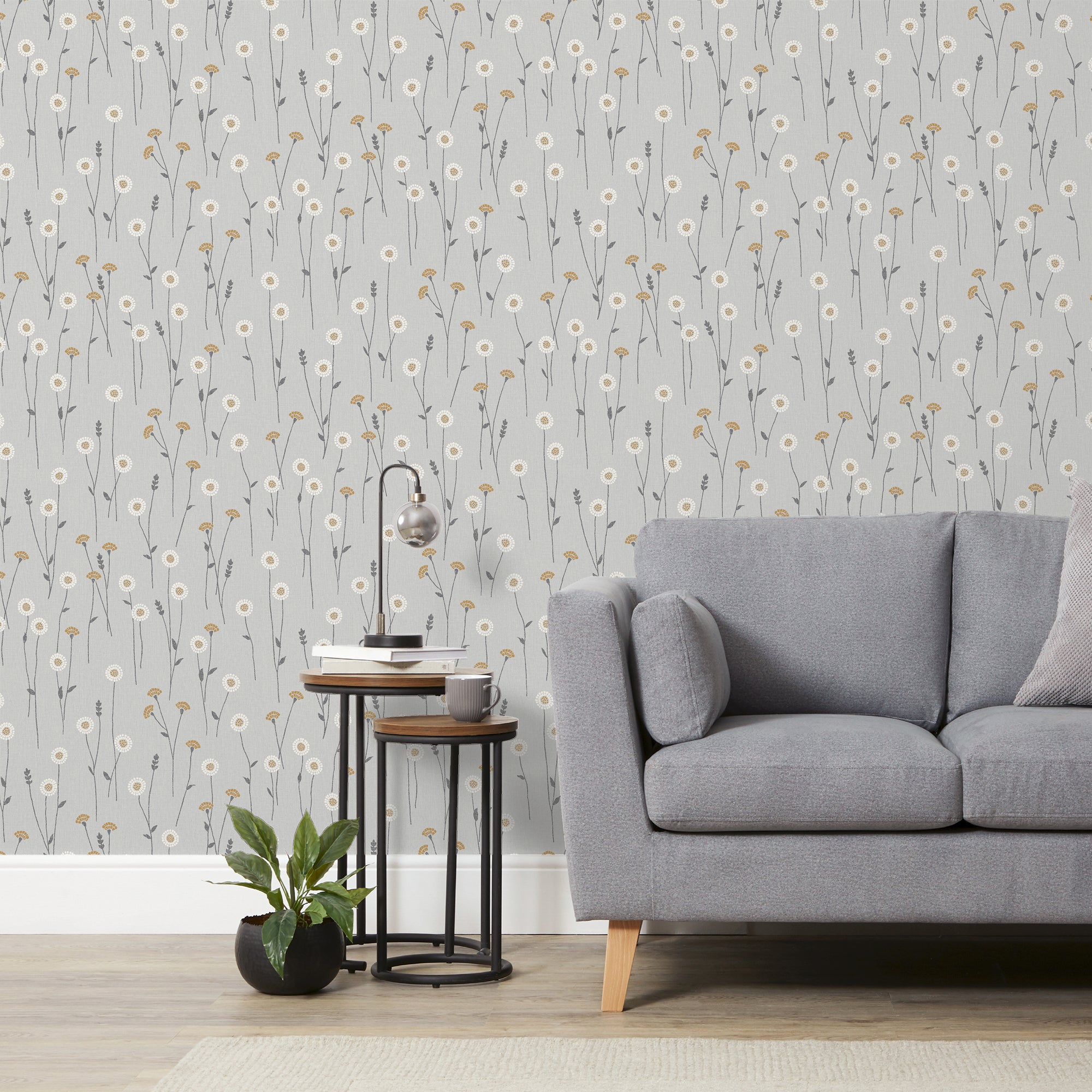 Scandi Floral Wallpaper Dunelm