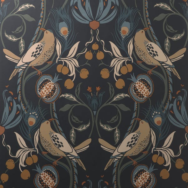 Havisham Navy Wallpaper | Dunelm