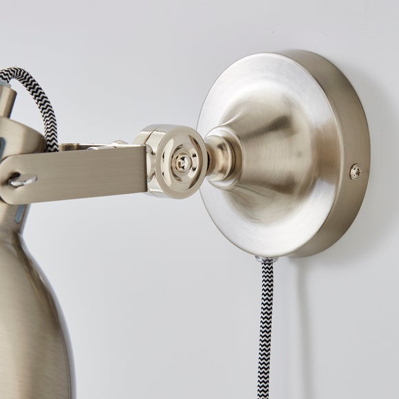 Poppy Easy Fit Wall Light With Plug | Dunelm