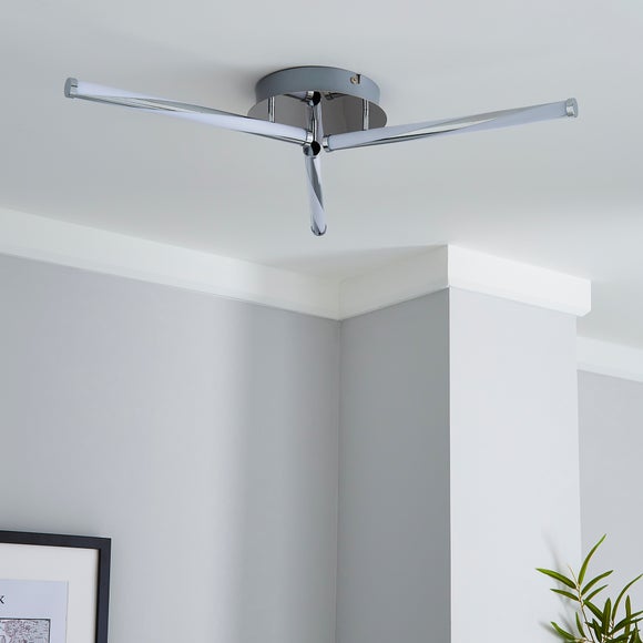 Hettie LED 3 Light Ceiling Fitting Dunelm