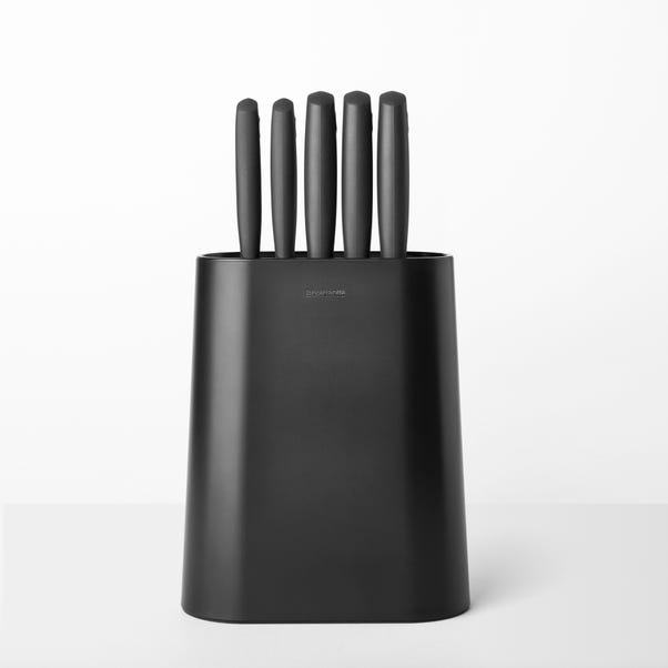 Brabantia Tasty+ Grey Knife Block Set | Dunelm