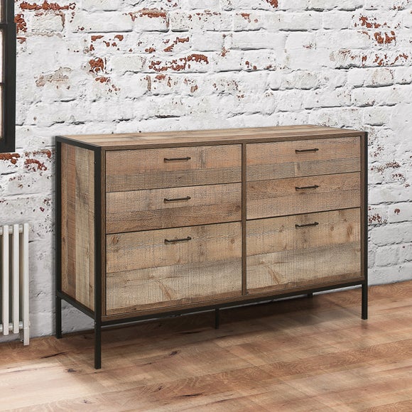 Urban Rustic 6 Drawer Chest Dunelm